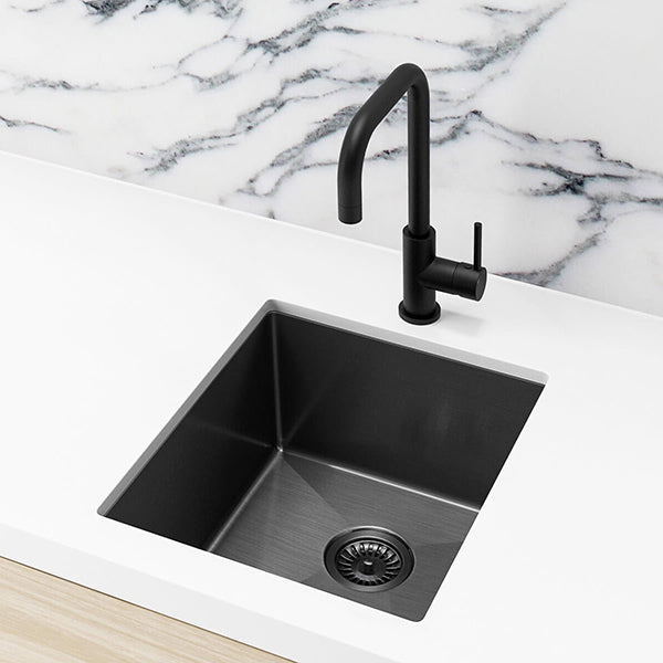 Meir Single Bowl PVD Kitchen Sink 440mm - Gunmetal Black