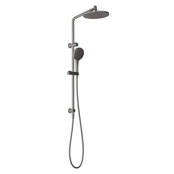 Phoenix Tapware Ormond Twin Rail Shower Brushed Carbon