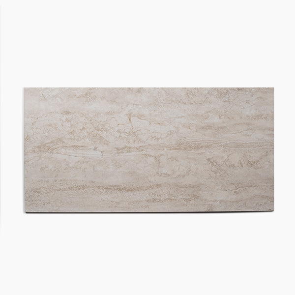 Beige Josie Cross Cut Travertine Tile Tech grip 600 x 1200 x 10mm Porcelain  | The Blue Space