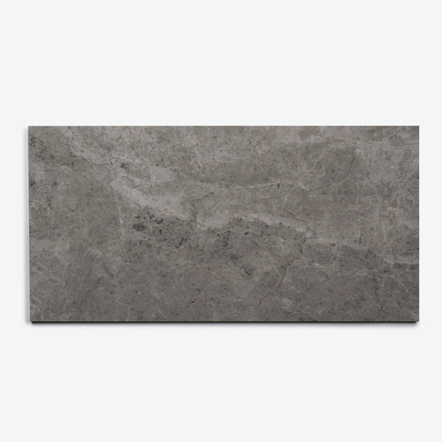 Grey Tilly Tundra Stone Tile Gloss 300 x 600 x 10mm Porcelain  | The Blue Space
