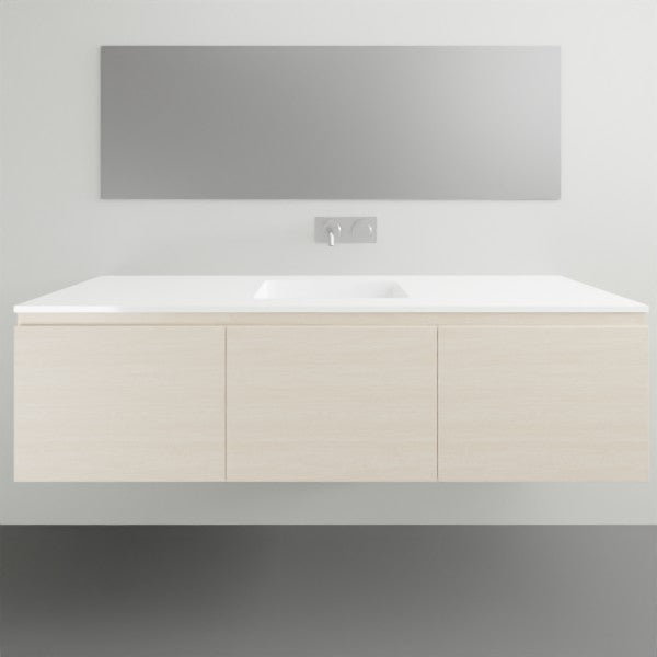 ADP Glacier Lite All Door Slim Vanity with Cast Marble Top - 1500mm Centre Bowl | The Blue Space