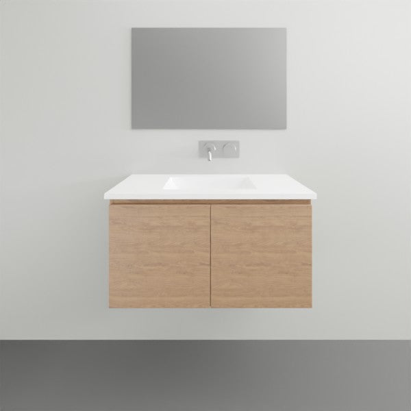 ADP Glacier Lite All Door Slim Vanity with Ceramic Top - 750mm Centre Bowl | The Blue Space
