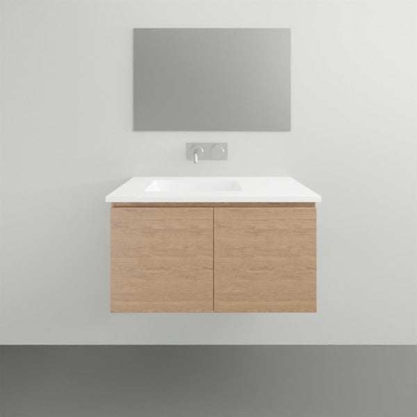 ADP Glacier Lite All Door Slim Vanity with Ceramic Top - 750mm Left Bowl | The Blue Space