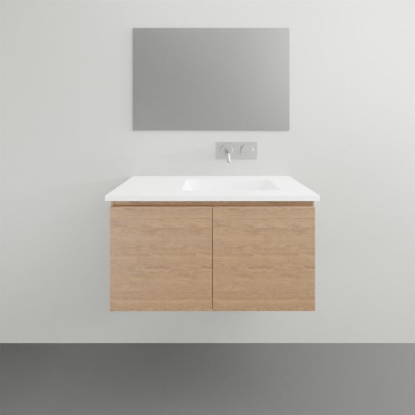 ADP Glacier Lite All Door Slim Vanity with Ceramic Top - 750mm Right Bowl | The Blue Space