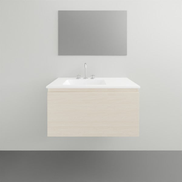 ADP Glacier Lite All Drawer Slim Vanity with Ceramic Top