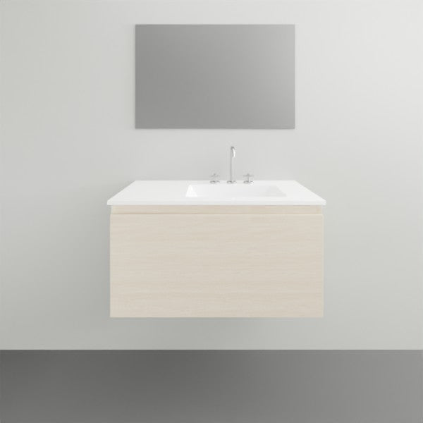ADP Glacier Lite All Drawer Slim Vanity with Ceramic Top