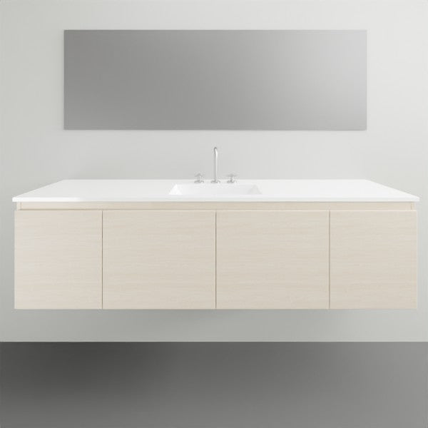ADP Glacier Lite Door and Drawer Slim Vanity with Ceramic Top