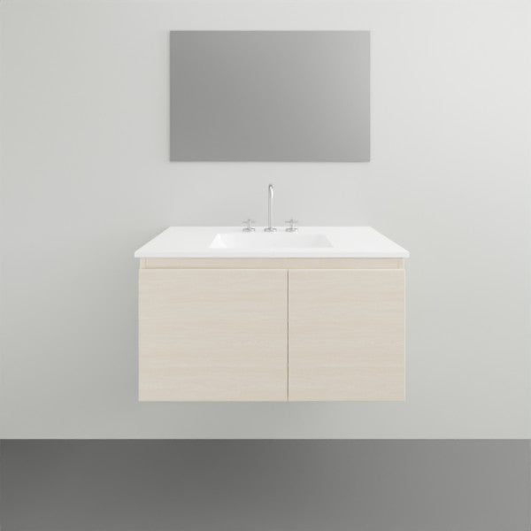 ADP Glacier Lite Door and Drawer Slim Vanity with Ceramic Top