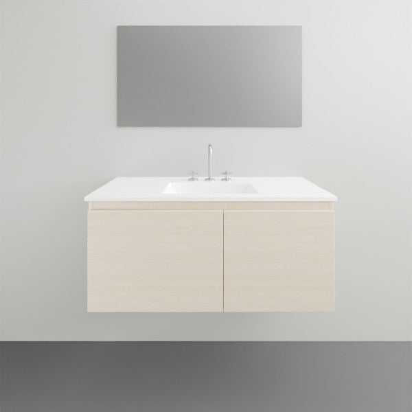 ADP Glacier Lite Door and Drawer Slim Vanity with Ceramic Top