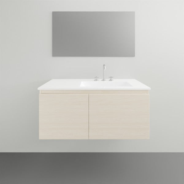 ADP Glacier Lite Door and Drawer Slim Vanity with Ceramic Top