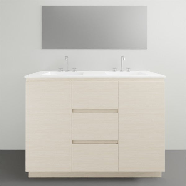 ADP Glacier Lite Door and Drawer Trio Vanity with Ceramic Top