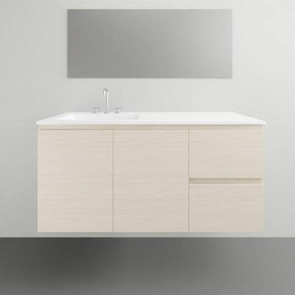 ADP Glacier Lite Door and Drawer Twin Vanity with Cast Marble Top