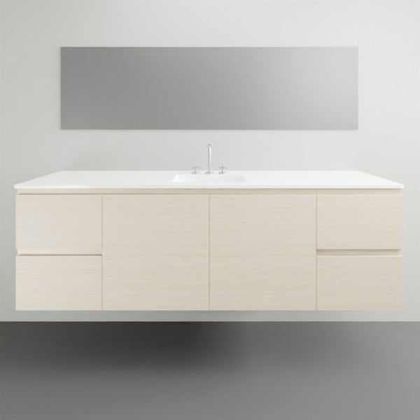 ADP Glacier Lite Door and Drawer Twin Vanity with Cast Marble Top