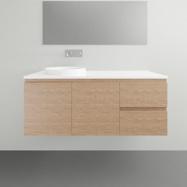 ADP Glacier Lite Door and Drawer Twin Vanity with Solid Surface Top