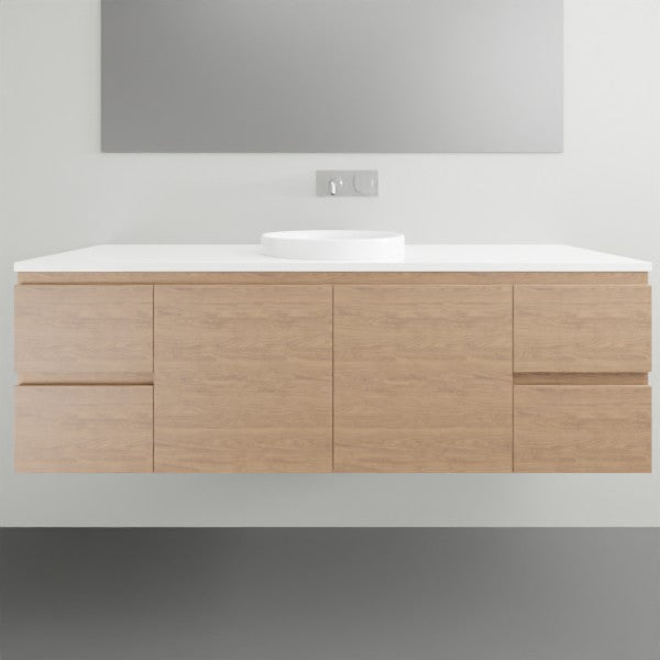 ADP Glacier Lite Door and Drawer Twin Vanity with Solid Surface Top