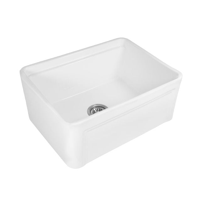 Bao Ceramic Farmhouse Sink & Accessories Pack 615mm - Gloss White  | The Blue Space