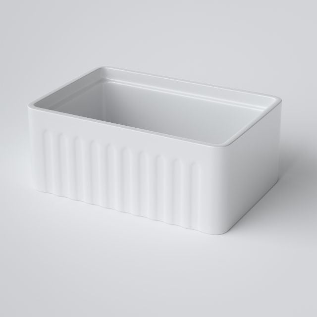 Bao Ceramic Farmhouse Sink & Accessories Pack 615mm - Gloss White