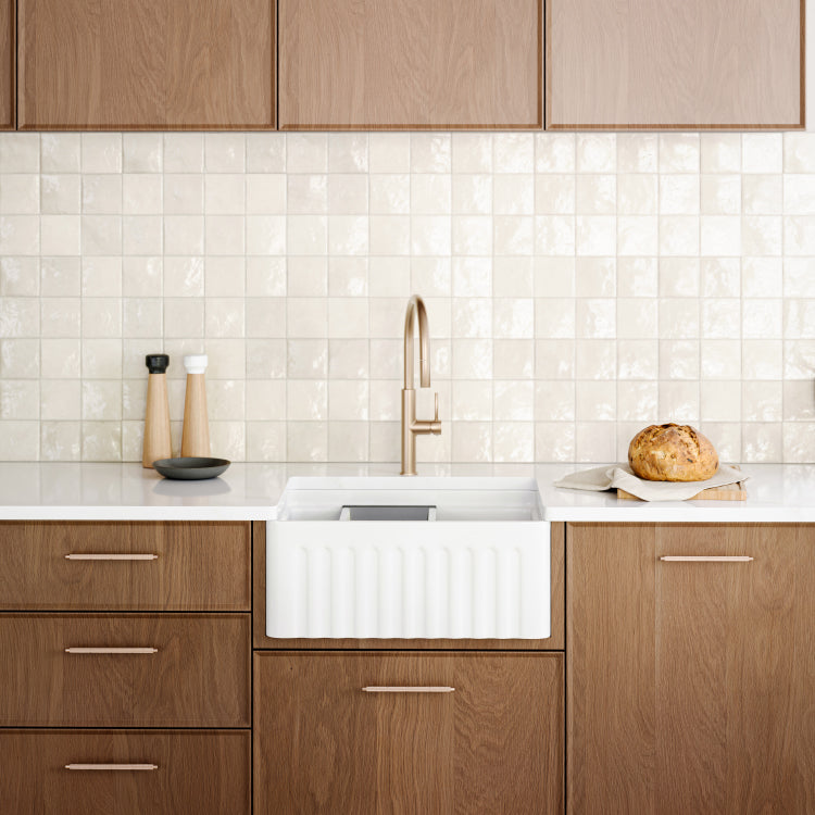 Bao Ceramic Farmhouse Sink - Gloss White  | The Blue Space