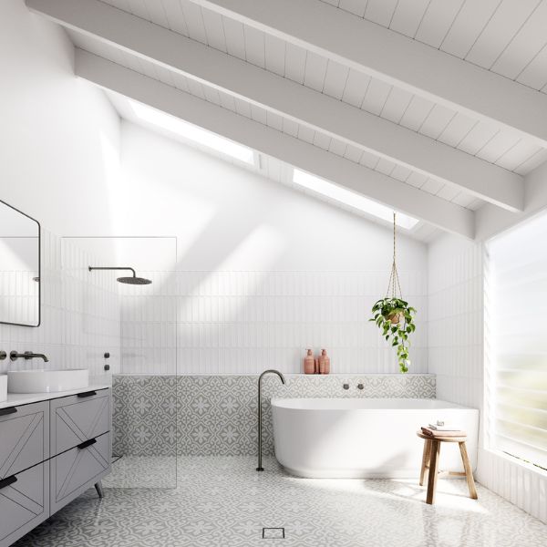 Bao Elegant 1700mm Back to Corner Bath - Matte White