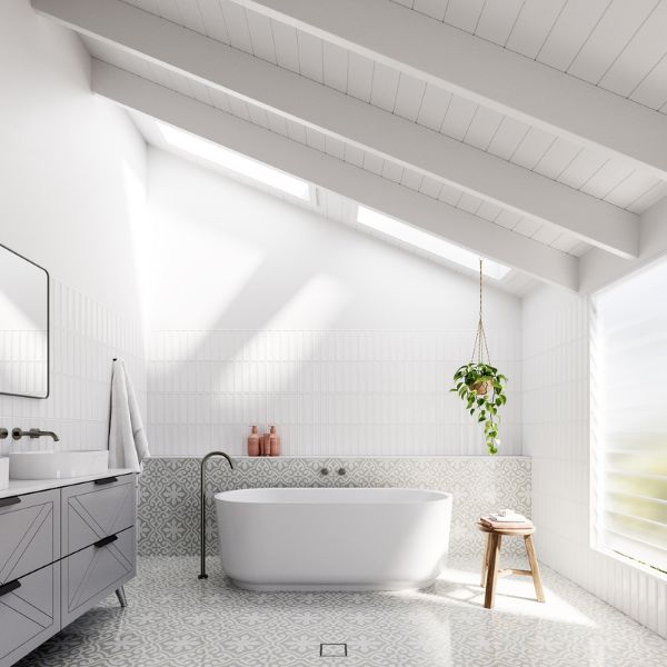 Bao Elegant 1700mm Freestanding Bath - Matte White