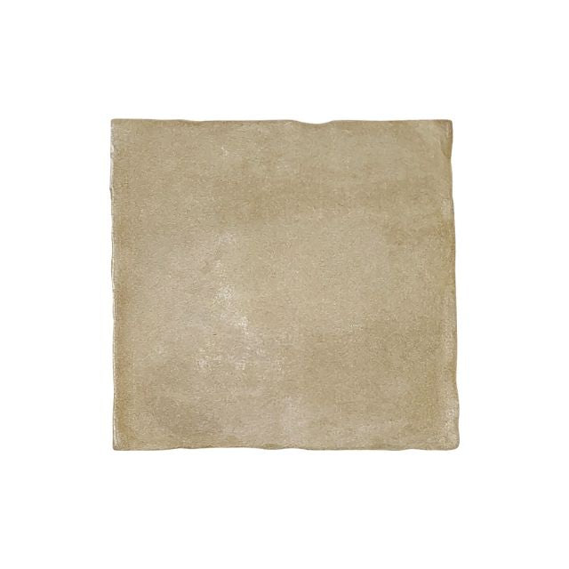 Beige Malee Satin Hand Made Spanish Ceramic Tile 130 x 130 x 8mm
