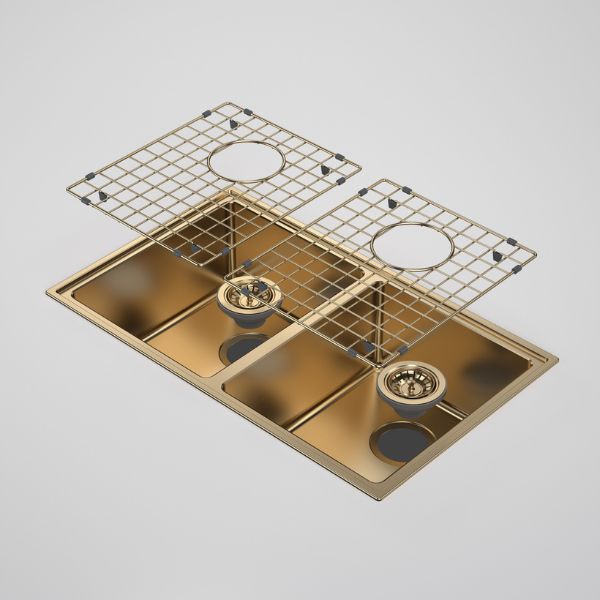 Caroma Urbane II Double Bowl - Brushed Brass