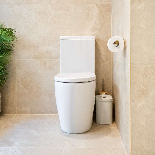 Caroma Urbane II Cleanflush Wall Faced Toilet Suite - The Blue Space Real Reno