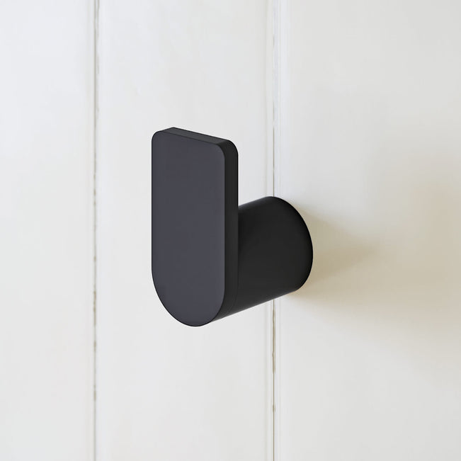 Caroma Urbane II Robe Hook Matte Black - The Blue Space