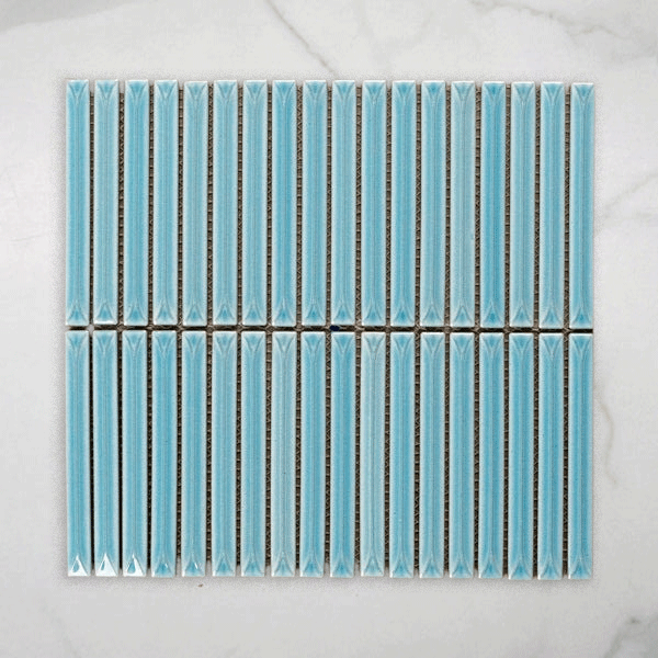 Castaways Water Gloss Kit Kat Porcelain Mosaic Tile 15x145mm