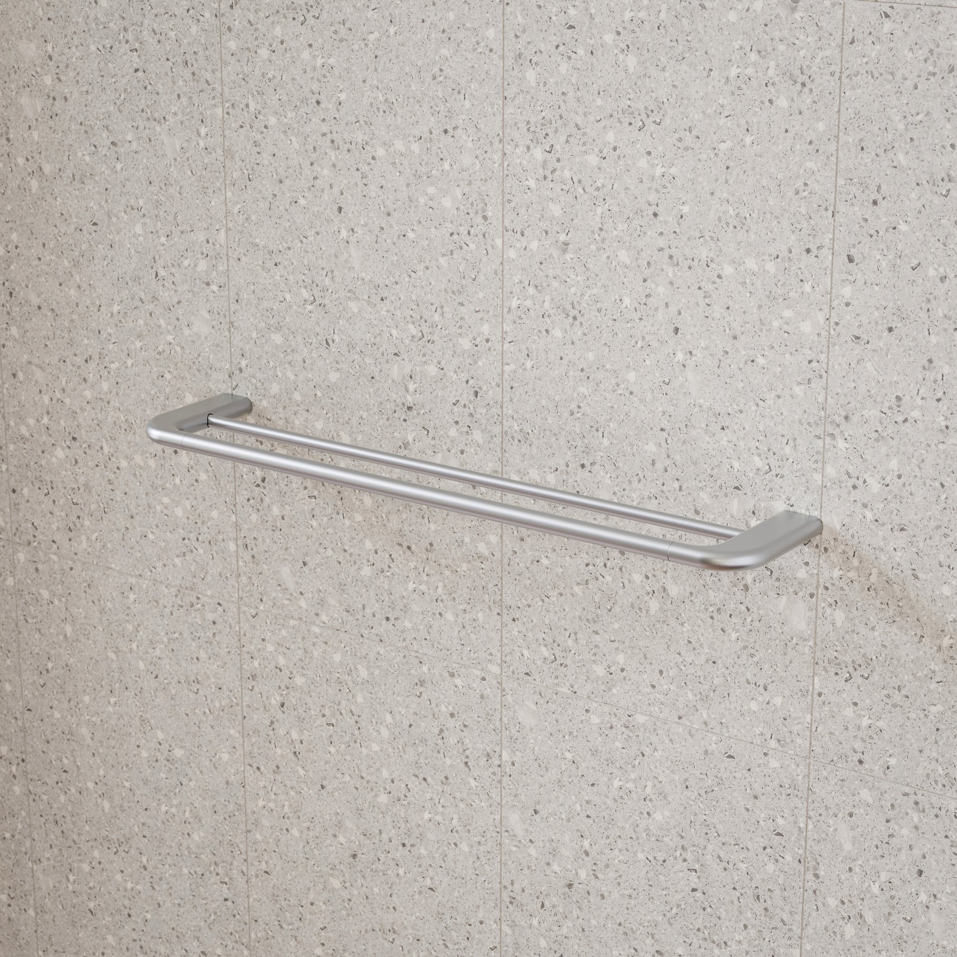 Caroma Contura II 620mm Double Towel Rail - Brushed Nickel
