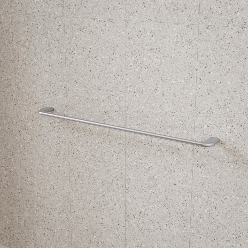 Caroma Contura II 820mm Single Towel Rail - Brushed Nickel