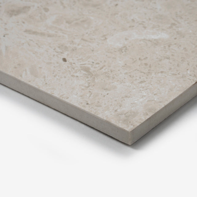 Ivory Myra Limestone Tile Matt 600 x 1200 x 10mm Porcelain  | The Blue Space