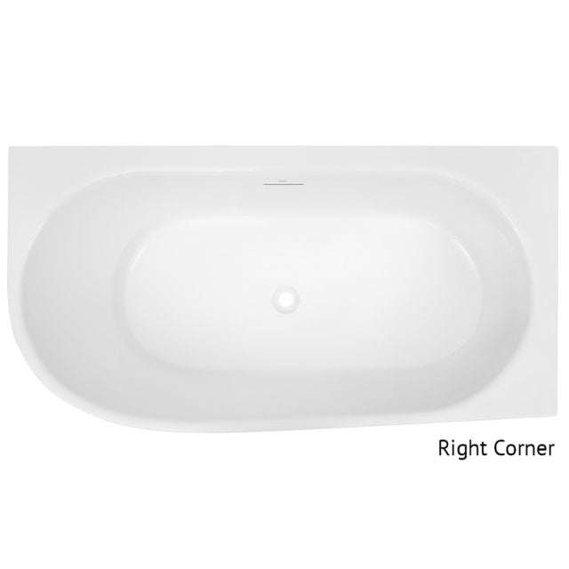 Decina Natalia 1500 Back-To-Wall Corner Bath with Overflow