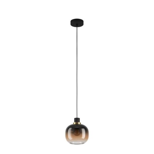 Eglo Oilella Sonstige Pendant Light Black Brown Glass