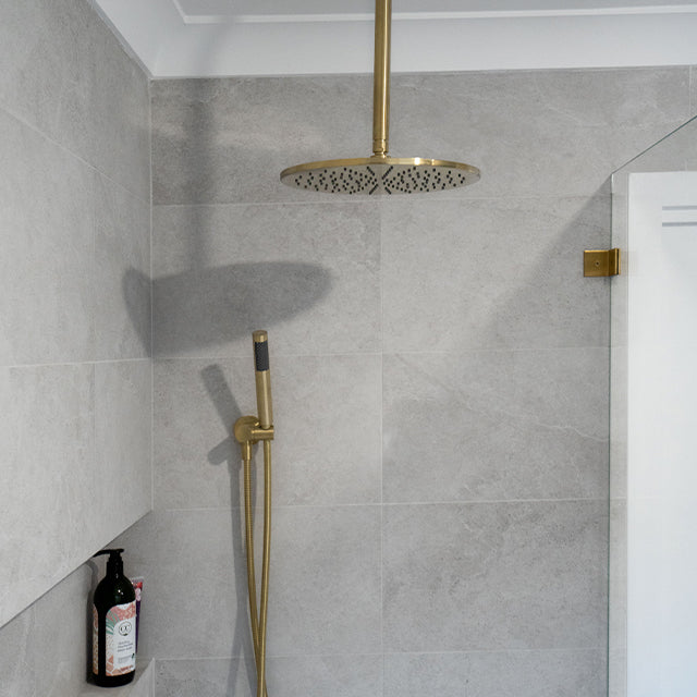 Meir Round Hand Shower on Swivel Bracket - Tiger Bronze