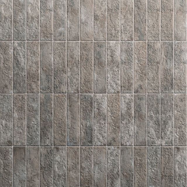 Eton Grey Porcelain Brick Look Tile 60mm x 250mm