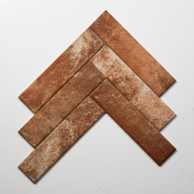 Eton Old Red Porcelain Brick Look Tile 60mm x 250mm
