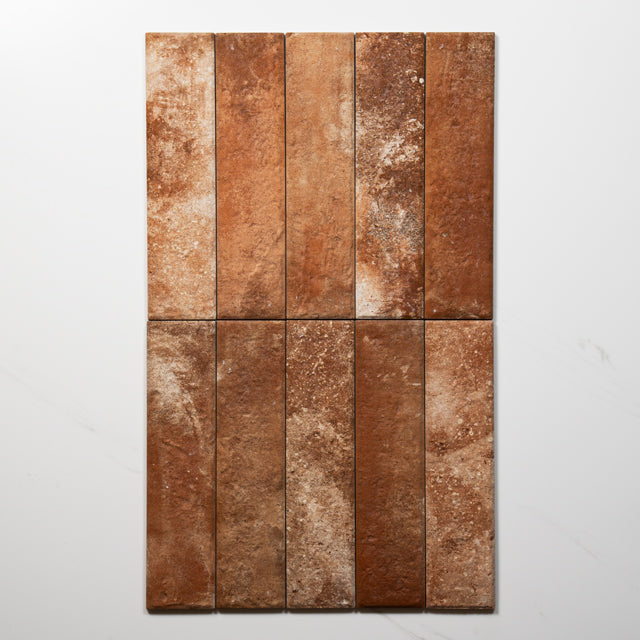 Eton Old Red Porcelain Brick Look Tile 60mm x 250mm