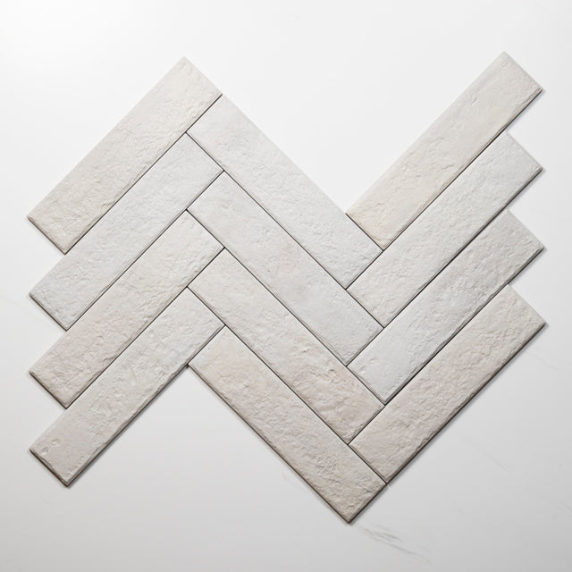 Eton White Porcelain Brick Look Tile 60mm x 250mm