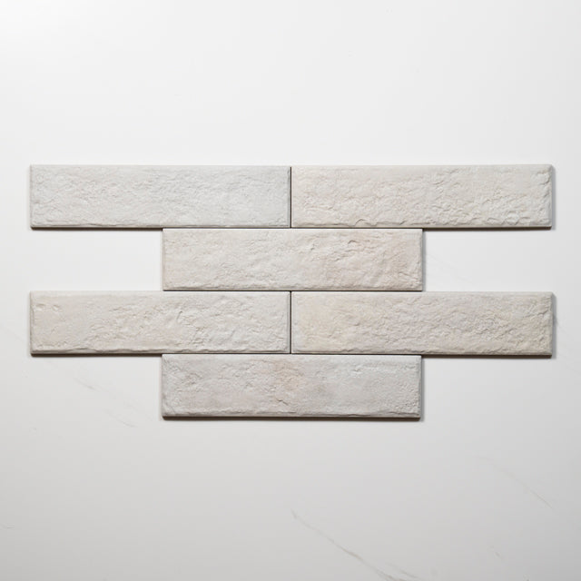 Eton White Porcelain Brick Look Tile 60mm x 250mm