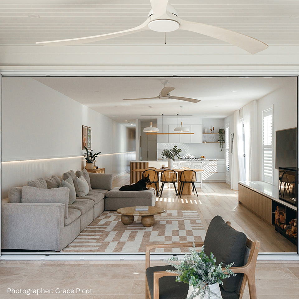 Fanco Sanctuary 92'' (234cm) DC Ceiling Fan - White and Whitewash