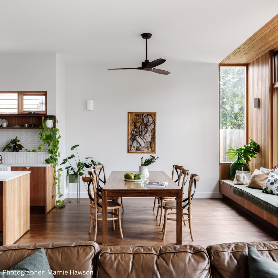 Fanco Wynd V3  54'' (137cm) DC Ceiling Fan - Oil Rubbed Bronze and Handcrafted Timber Blades Walnut