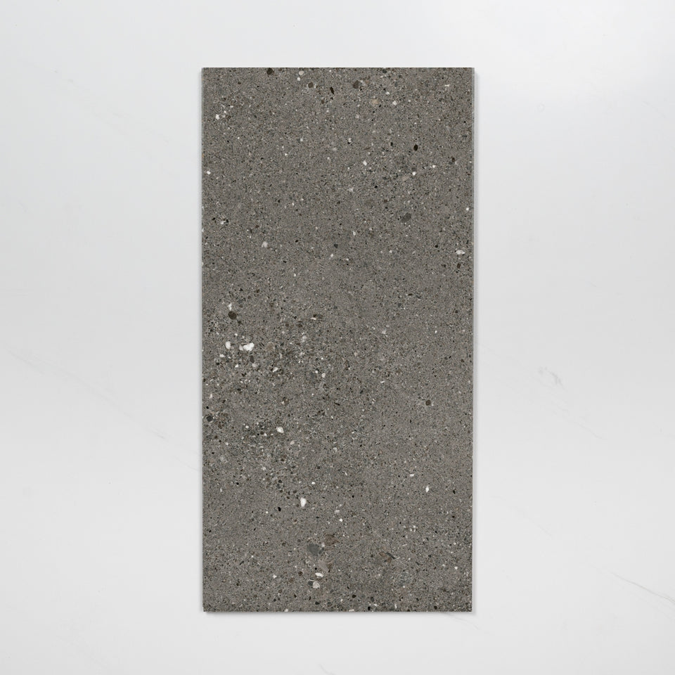 Dark Grey Frankie Polished Concrete Tile Matte P3 300 x 600 x 10mm Porcelain
