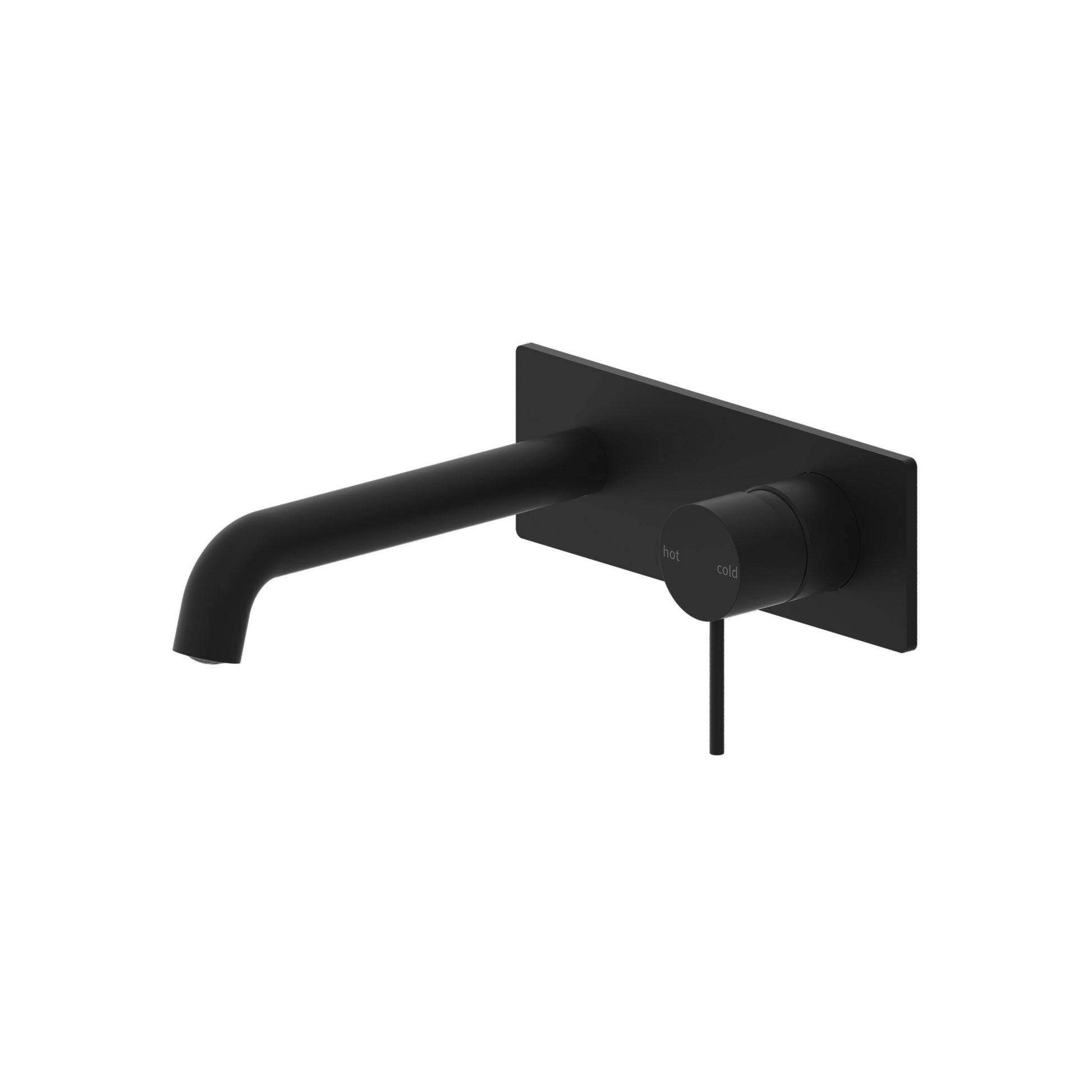 Nero Mecca Wall Basin Mixer 230mm Spout Matte Black | The Blue Space