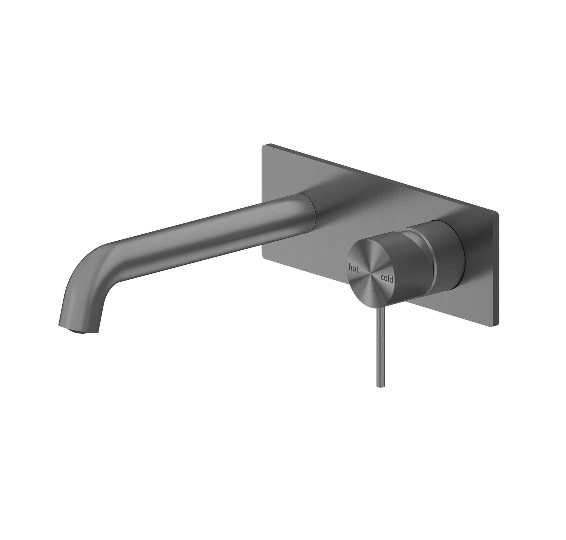 Nero Mecca Wall Basin Mixer 230mm Spout Gun Metal | The Blue Space