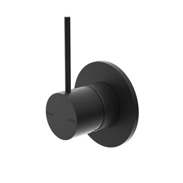 Nero Mecca Shower Mixer Handle Up 80mm Plate Matte Black