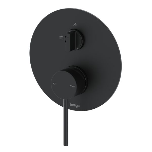 Indigo Alisa Bath/Shower Mixer With Diverter Matte Black