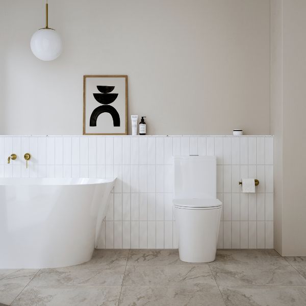 Indigo Cali II Raised Height Universal Rimless Toilet Suite