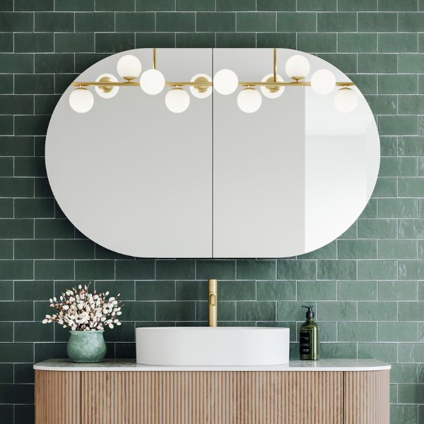 Ingrain Ash Pill Horizontal Shaving Cabinet 900mm 1200mm 1500 - The Blue Space