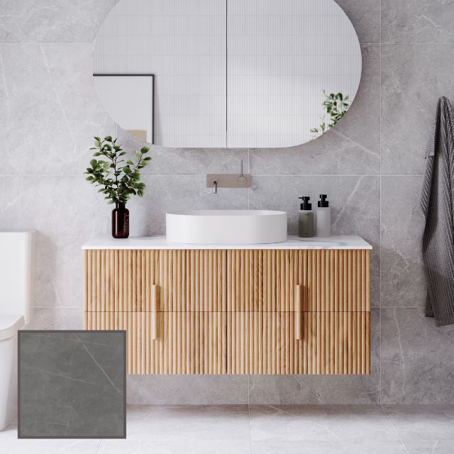 Ingrain Contoured Ash Wall Hung Vanity